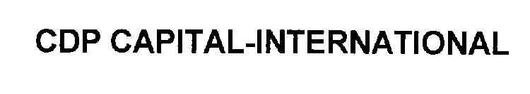 CDP CAPITAL-INTERNATIONAL