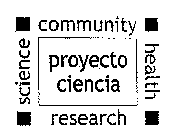 PROYECTO CIENCIA COMMUNITY HEALTH RESEARCH SCIENCE