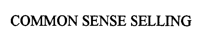 COMMON SENSE SELLING