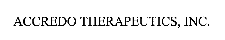 ACCREDO THERAPEUTICS, INC.