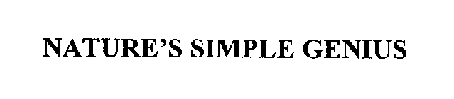 NATURE'S SIMPLE GENIUS