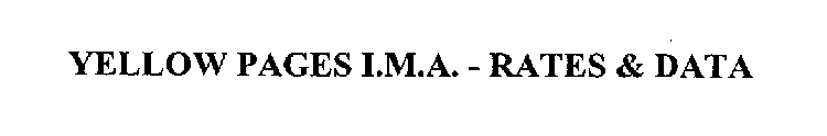 YELLOW PAGES I.M.A. - RATES & DATA
