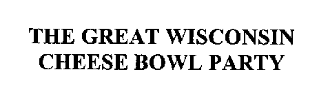 THE GREAT WISCONSIN CHEESE BOWL PARTY