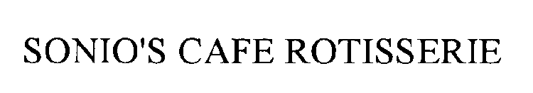 SONIO'S CAFE ROTISSERIE