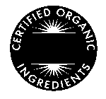 CERTIFIED ORGANIC INGREDIENTS