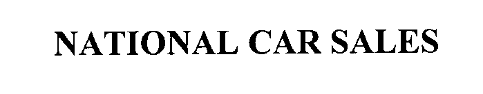 NATIONAL CAR SALES