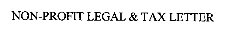 NON-PROFIT LEGAL & TAX LETTER