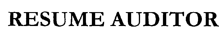 RESUME AUDITOR