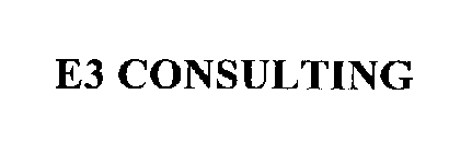 E3 CONSULTING