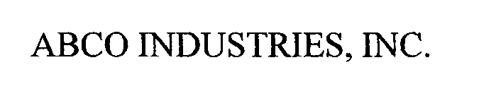 ABCO INDUSTRIES, INC.