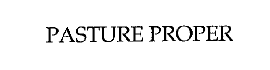 PASTURE PROPER