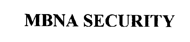 MBNA SECURITY