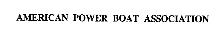 AMERICAN POWER BOAT ASSOCIATION