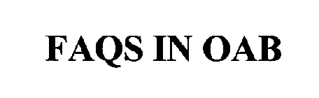 FAQS IN OAB