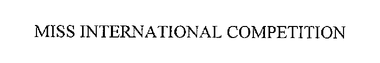 MISS INTERNATIONAL COMPETITION