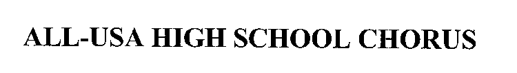 ALL-USA HIGH SCHOOL CHORUS