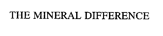 THE MINERAL DIFFERENCE