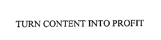 TURN CONTENT INTO PROFIT