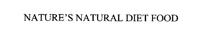 NATURE'S NATURAL DIET FOOD