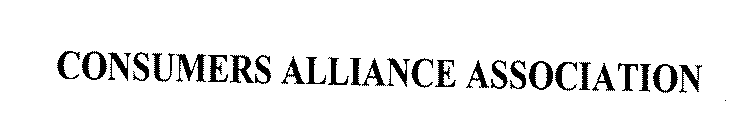 CONSUMERS ALLIANCE ASSOCIATION