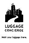 LUGGAGE CONCIERGE MEET YOUR LUGGAGE THERE.