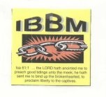 IBBM INDEPENDENT BAPTIST BLACK MISSIONS