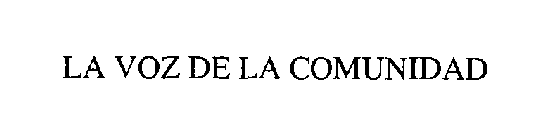 LA VOZ DE LA COMUNIDAD