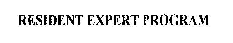 RESIDENT EXPERT PROGRAM