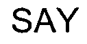 SAY