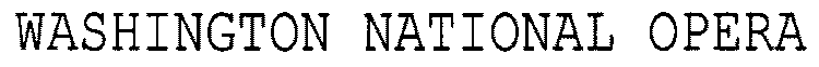 WASHINGTON NATIONAL OPERA