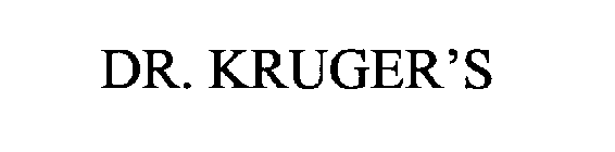 DR. KRUGER'S