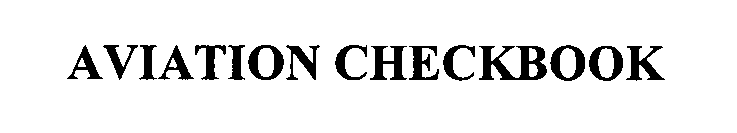 AVIATION CHECKBOOK