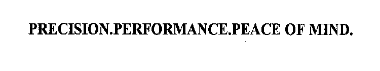 PRECISION.PERFORMANCE.PEACE OF MIND.
