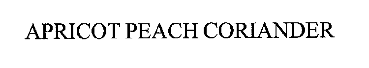 APRICOT PEACH CORRIANDER