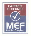 CARRIER ETHERNET MEF CERTIFIED COMPLIANT