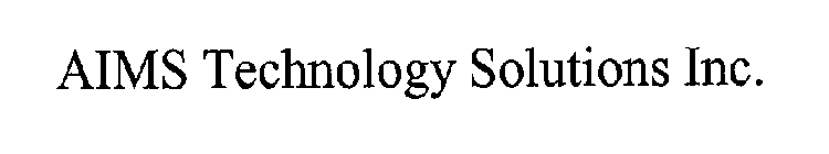 AIMS TECHNOLOGY SOLUTIONS INC.