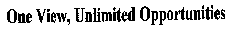ONE VIEW, UNLIMITED OPPORTUNITIES
