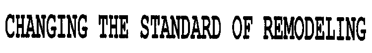 CHANGING THE STANDARD OF REMODELING