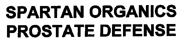 SPARTAN ORGANICS PROSTATE DEFENSE