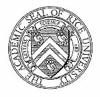 THE ACADEMIC SEAL OF RICE UNIVERSITY LETTERS SCIENCE ART