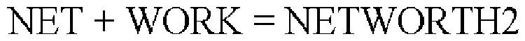 NET + WORK = NETWORTH2
