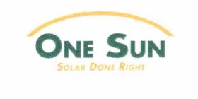 ONE SUN SOLAR DONE RIGHT