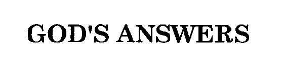 GOD'S ANSWERS