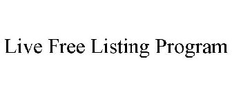 LIVE FREE LISTING PROGRAM