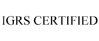 IGRS CERTIFIED