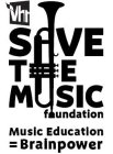 VH1 SAVE THE MUSIC FOUNDATION MUSIC EDUCATION = BRAINPOWER