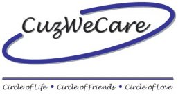 CUZWECARE CIRCLE OF LIFE · CIRCLE OF FRIENDS · CIRCLE OF LOVE