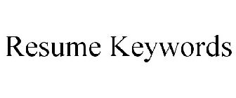 RESUME KEYWORDS