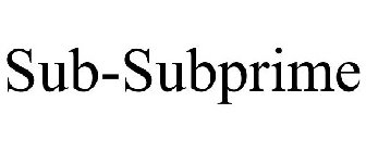 SUB-SUBPRIME