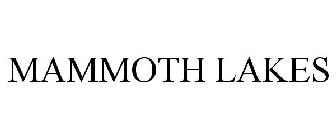 MAMMOTH LAKES